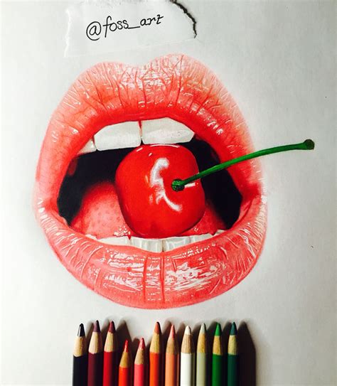 Cherrylips Drawing Made By Me Lips Drawing Beauty Drawings Drawings