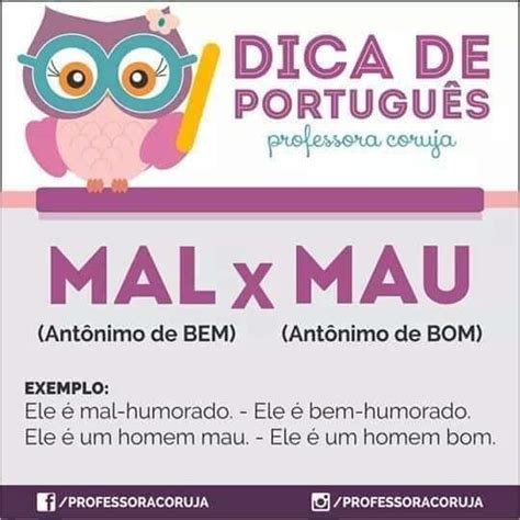 Mal x Mau Tópicos de Estudos Gramaticais