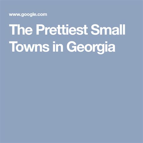 The Prettiest Small Towns In Georgia Small Towns Georgia High Falls