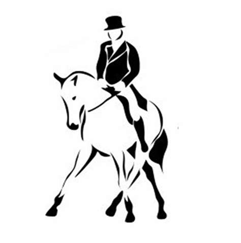 Dressage Horse Rider Silhouette Clip Art Free Image Download