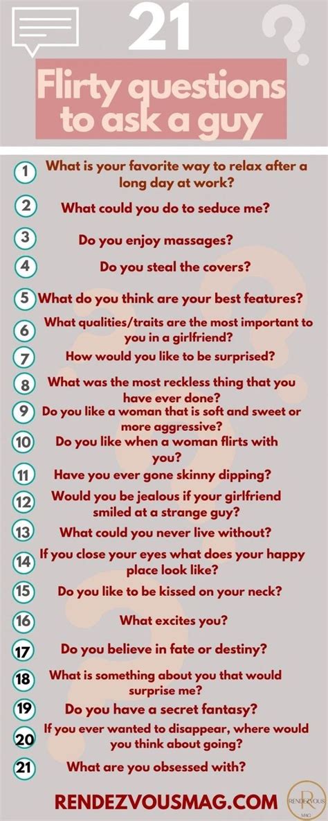A Poster With The Words Questions To Ask A Guy And What Do You Think