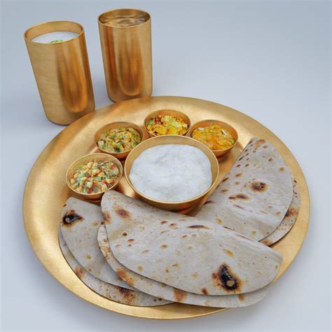3d Indian Meals Cgtrader