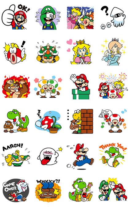 Talking Super Mario Animated Stickers Sticker For Line Whatsapp