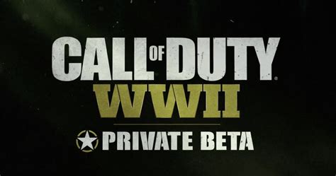 ‘call Of Duty Wwii Private Multiplayer Beta Is Now Live On