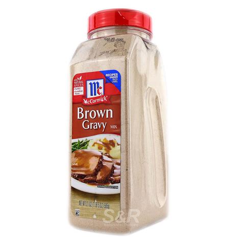 This brown gravy recipe uses beef broth and seasonings, no drippings needed! McCormick Brown Gravy Mix 595g