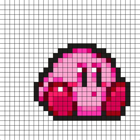 Kirby Pixel Art Sitting Kirby By Hoshinokaabi On Kandi Patterns
