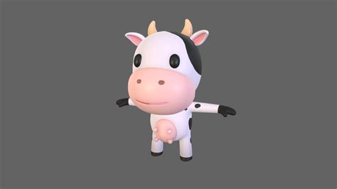little cow buy royalty free 3d model by bariacg [38be596] sketchfab store