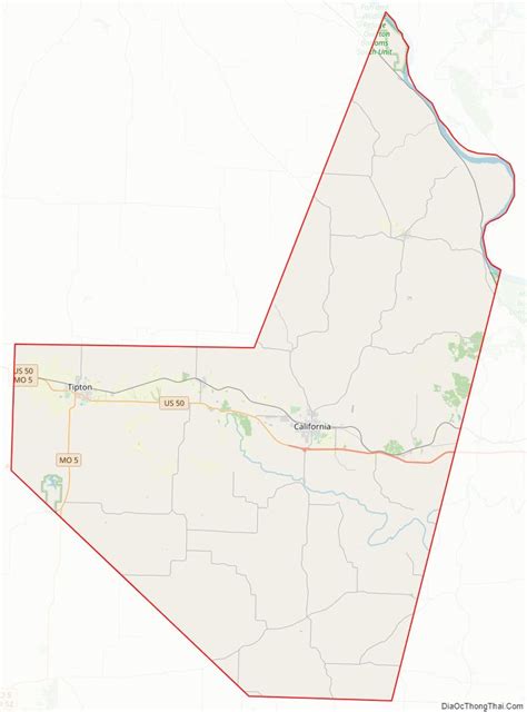Map Of Moniteau County Missouri