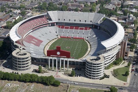 American Football Alabama Crimson Tide Stadium Aerial View Wallpaper
