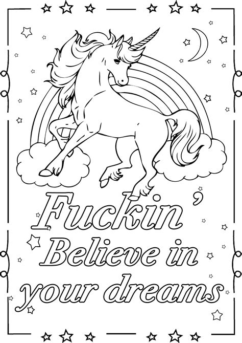 Adult Coloring Books Swear Words Words Coloring Book Unicorn Coloring Pages Coloring Pages To