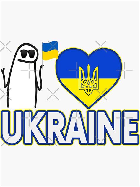 Flork Peace Love Ukraine Sticker By Utopiaxd Redbubble