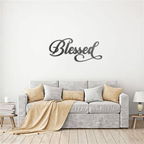 Blessed Wooden Sign Blessed Lettering Blessed Wall Decor Etsy