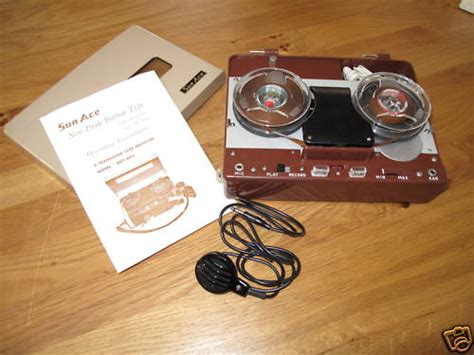 Prop Hire Sun Ace Small Portable Reel To Reel Tape Recorder Sixties