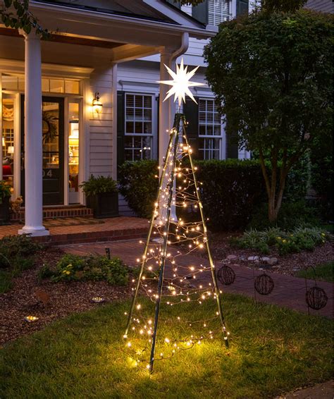 Buy Elf Logic Outdoor Lighted Christmas Tree With Moravian Star Topper