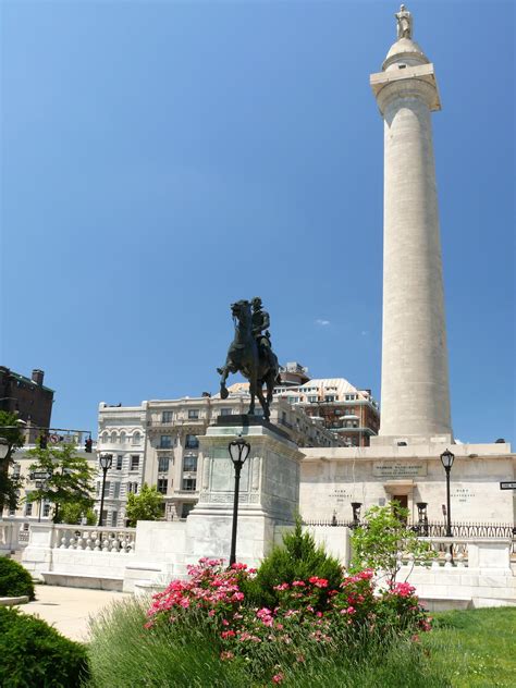 The Washington And Lafayette Monuments In Mount Vernon Washington