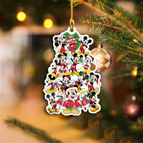 Christmas Mickey Mouse Customized Ornament Cheerxmas