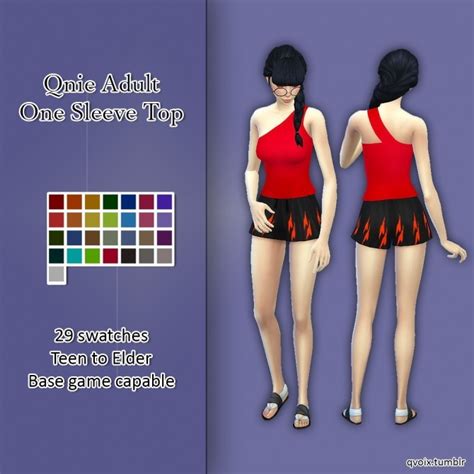 Sleeve Top At Qvoix Escaping Reality Sims 4 Updates