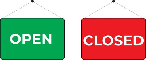 Open And Closed Sign Set Vector Illustration 16592042 Vector Art At