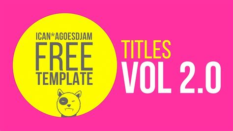 These free after effects templates include over 100 free elements and options for you to use in any project. NO COPYRIGHT TEMPLATE AFTER EFFECTS : TITLES VOL 2.0 - YouTube