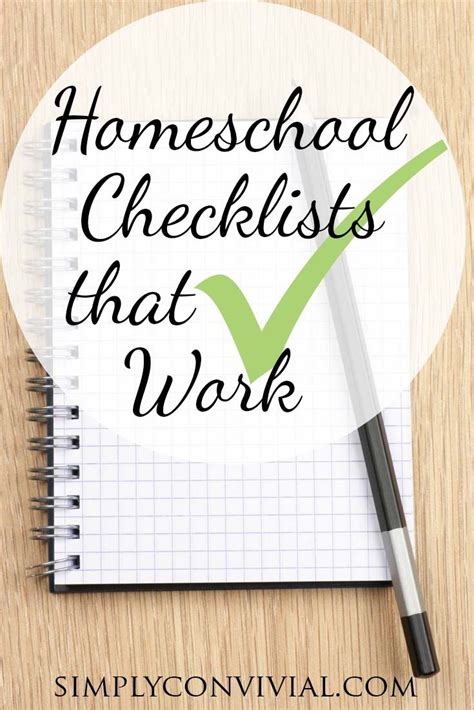 Homeschool Checklists You Can Make Your Own Homeschool Checklist