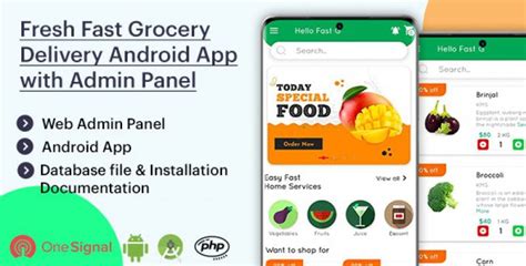 Admin panel php script source code 5. Fresh Fast Grocery Delivery Android App with Interactive ...