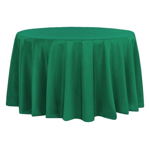 Polyester 120 Round Tablecloth Emerald Green 120 Round Tablecloth