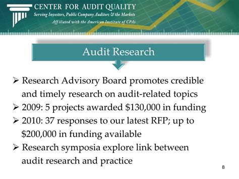 Ppt The Center For Audit Quality Auditors Vision In Motion