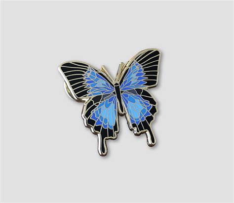 Butterfly Enamel Pin Butterfly Brooch Lapel Pin Hard Enamel Etsy