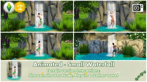 Animated Small Waterfall By Bakie At Mod The Sims Sims 4 Updates