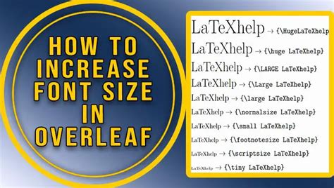 How To Increase Font Size In Overleaf Easy Editing