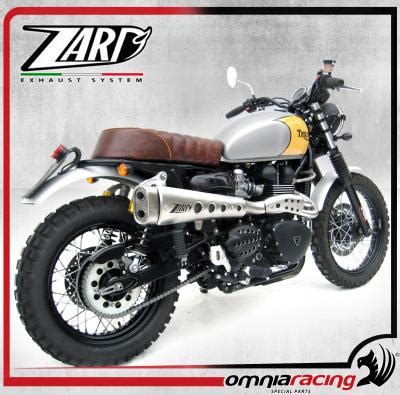 Zard Short Steel Brushed Homologated Full Exhaust System For Triumph