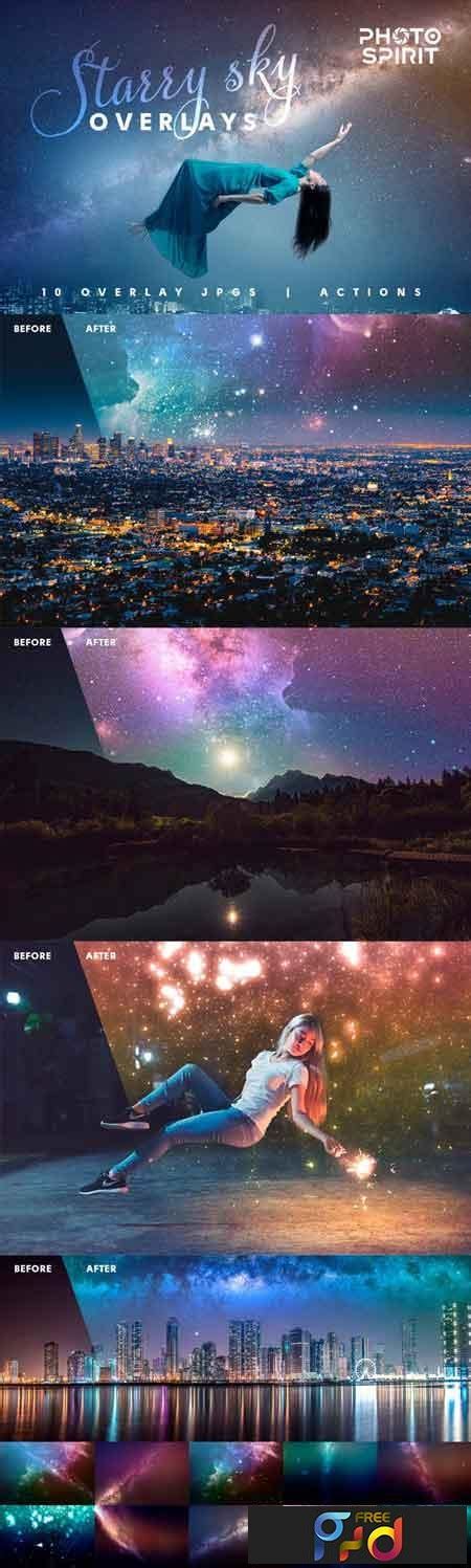 Night Sky Starry Overlays Actions