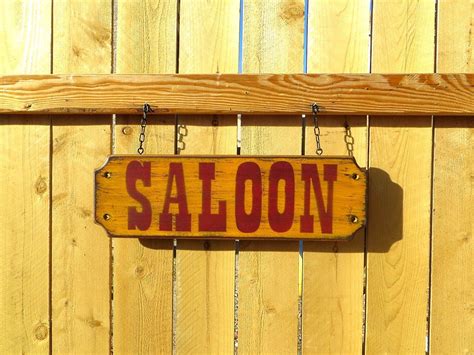 Saloon Sign Rustic Old West Western Wall Decor Wall Hanging Beer