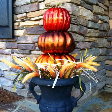 Pumpkin Topiaries For The Front Porch Pumpkin Topiary Fall Decor