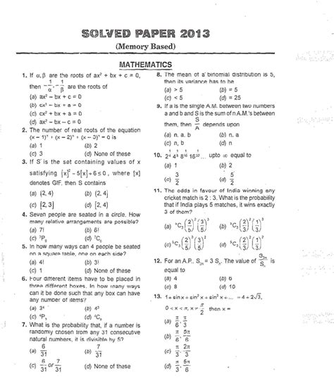Data showing the problem exists. BITSAT- Question Paper With Solution 2013 PDF Free Download - EduGorilla Study Material