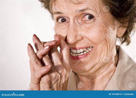 Happy And Excited Elderly Woman Royalty Free Stock Image Image 10748816
