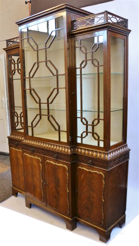 Edwardian Mahogany Chinese Chippendale Cabinet Antiques Atlas