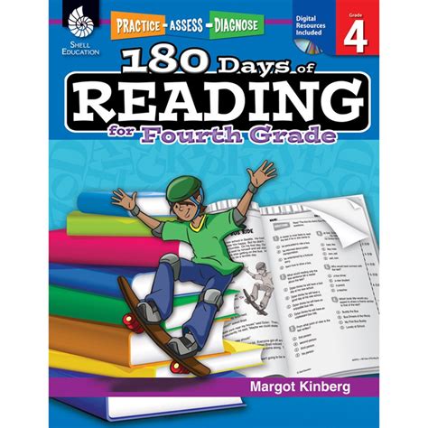 180 Days Of Reading Book For Fourth Grade Sep50925 Shell Education
