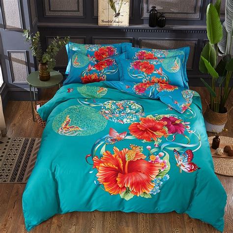 You won't want to miss these savings. Orange and Teal Floral and Butterfly Print Asian Inspired ...