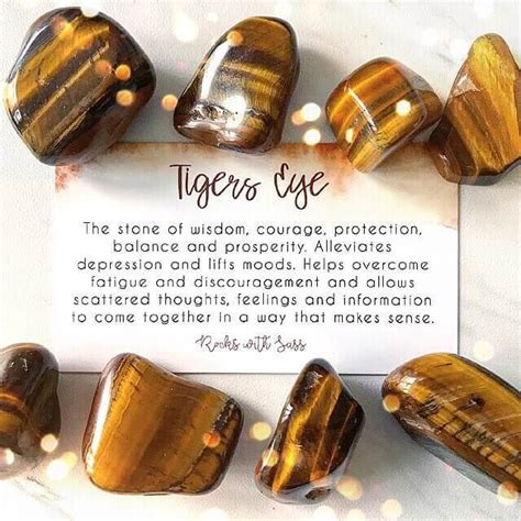 Tigers Eye Affirmation And Key Words In 2020 Crystal Healing Stones