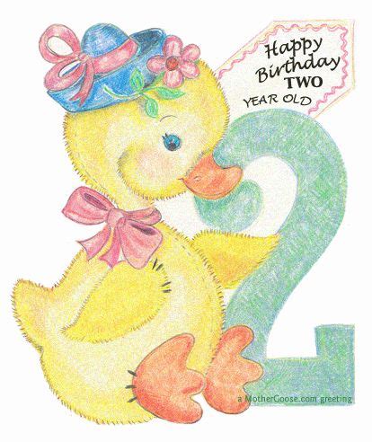 Congratulations on turning two today! Free Clip Art, Nursery Rhyme Clip Art, Holiday Clip Art | Old birthday cards, Happy birthday ...