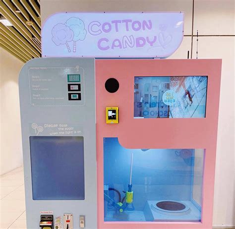 Pastel Heart Shaped Cotton Candy Vending Machine Sembawang Shopping