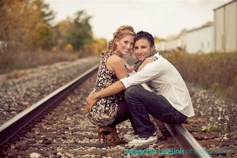 Photography Poses On Railroad Tracks Pose On Railroad Tracks Photography Engagement And C