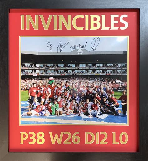 Henry, Bergkamp, Pires, Vieira signed Arsenal Invincibles photo - All Star Signings