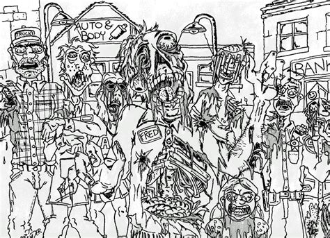 Zombie Coloring Pages And Books 100 Free And Printable