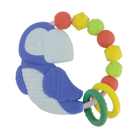 Busy Bead Ring Silicone Teether Puffin Infantino