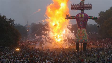 Dussehra Festival Burning Ravana Effigies In Amritsar Religion In