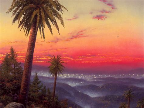 desert sunset | Thomas kinkade paintings, Thomas kinkade art, Kinkade ...