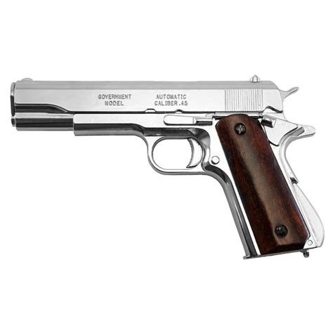 Denix Colt 1911 A1 Nickel Replica Delta Mike Ltd