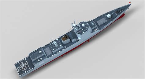 Chinese Navy Type 052d Destroyer 3d Model Cgtrader